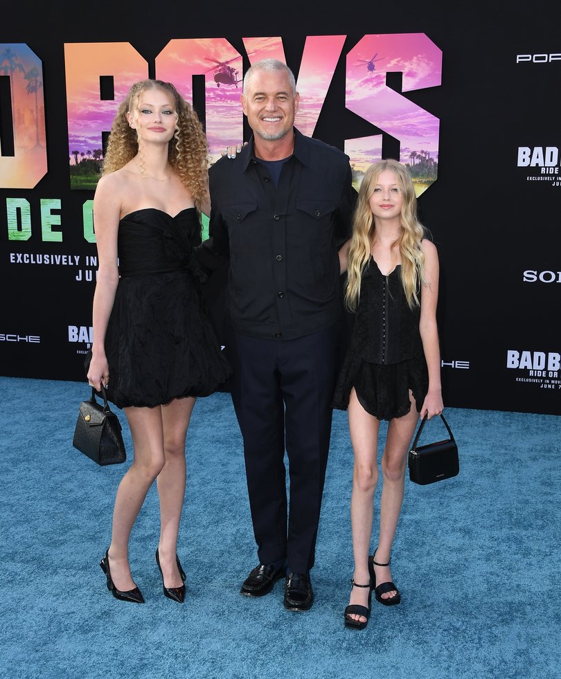 Eric Dane with daughters Georgia and Billie at a premiere in May 2024.