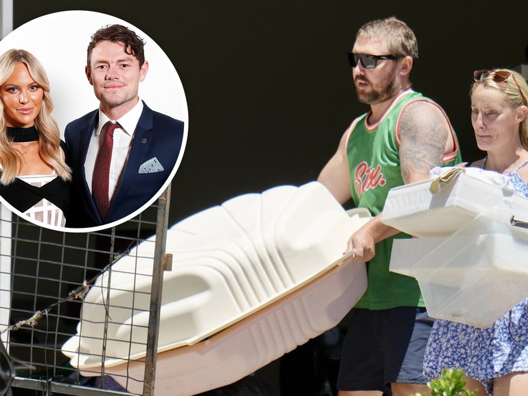 Lachie and Jules Neale are packing up their family home in Queensland amid a painful marriage breakdown.