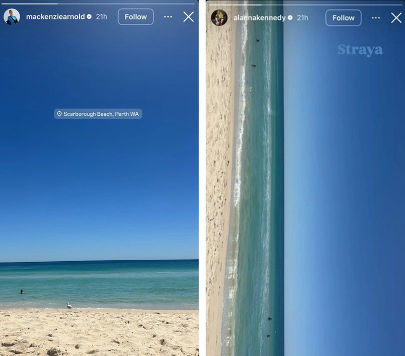 Other stars of the Matildas team are in Perth ahead of Kerr’s wedding.