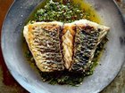 Jason Roberts Roasted Fillet of Humpty Doo Barramundi with Coriander and Ginger Chimichurri