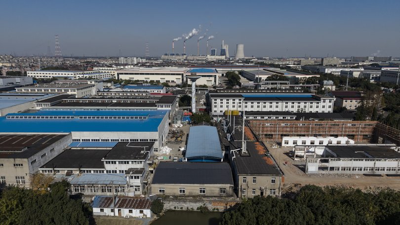 A refinery on the outskirts of Wuxi, China, Nov. 18 , 2025. The refinery is the worldÕs sole producer of ultra-pure dysprosium, a rare earth metal needed for artificial intelligence chips. (The New York Times)