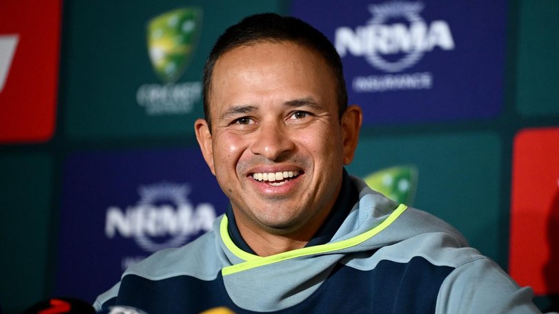 Usman Khawaja was all smiles as has confirmed the SCG Test will be his last. (Dan Himbrechts/AAP PHOTOS)