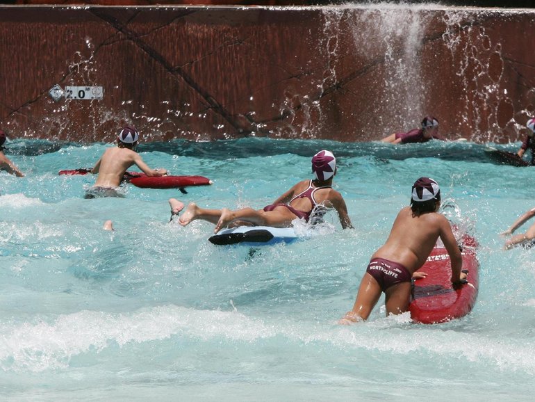 The man in his 30s had been in the Cave of Waves at Whitewater World when he got into trouble. Reporter: Karen Graham