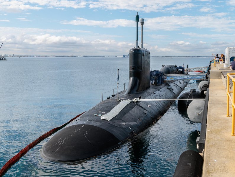 Under AUKUS, the US will sell three Virginia-class submarines to Australia from the early 2030s. (Richard Wainwright/AAP PHOTOS)