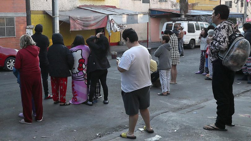 A 6.5-magnitude earthquake struck near Mexico's state of Guerrero at a depth of 35km. (EPA PHOTO)