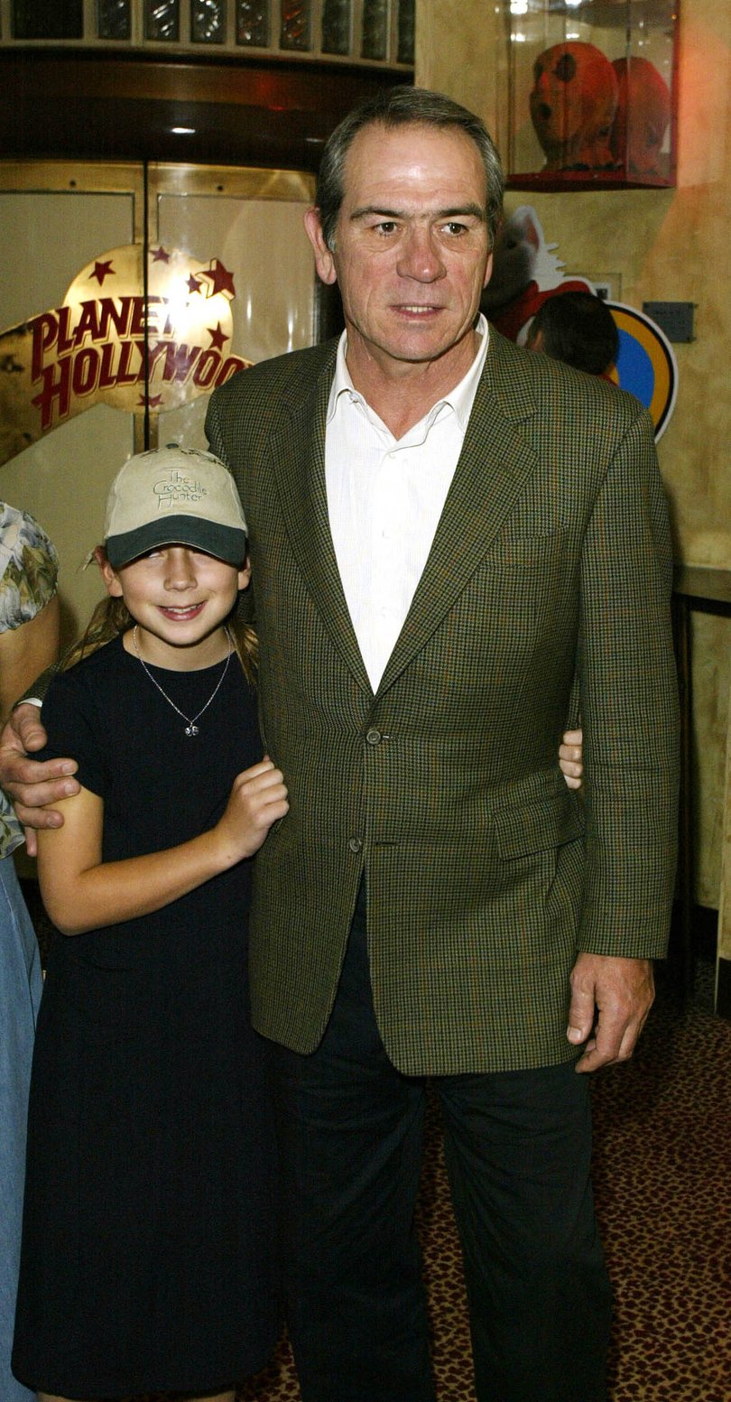 Tommy Lee Jones and his daughter Victoria in 2002 — the same year she made her acting debut in Men in Black II.