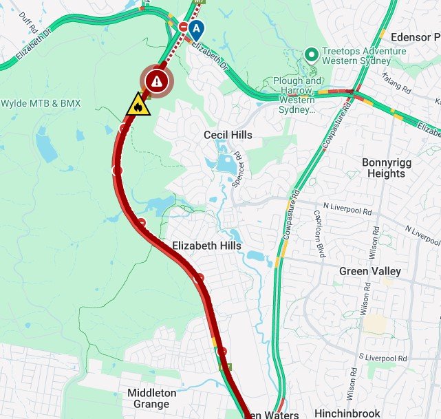Traffic chaos after a fatal truck crash on the M7 Motorway in Cecil Hills.