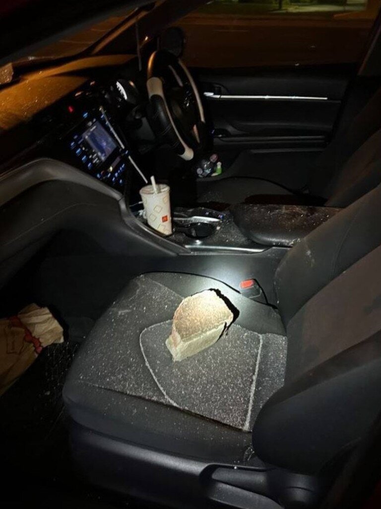 Five cars were damaged in the incident. Picture: Victoria Police