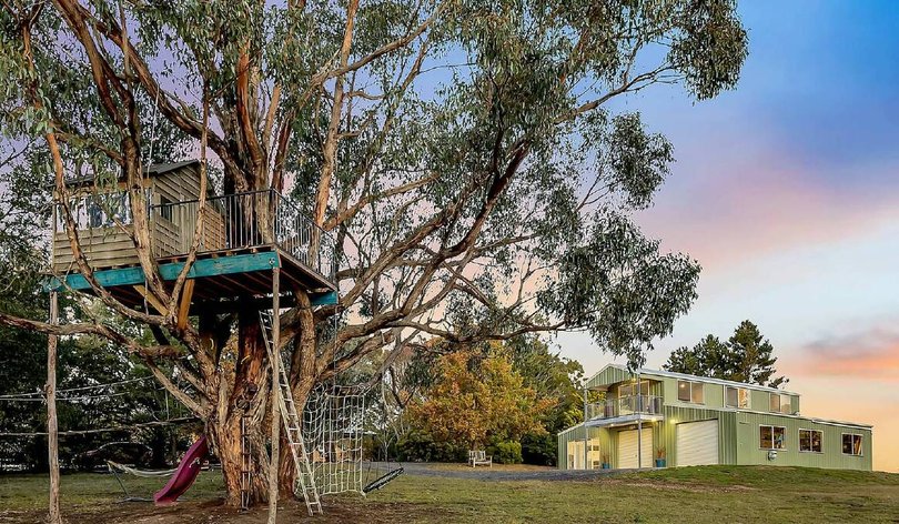 A tree house and barn complete the rural atmosphere. Pic: Cotality