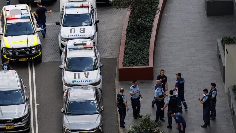 Police used pepper spray while arresting a 52-year-old man in Sydney on Monday. (Aap/AAP PHOTOS)