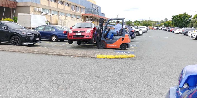 It’s unclear whether or not the owner of the vehicle had a right to park in the disabled bay, however the pictures shared did not show a disabled parking permit visible.