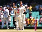 Alex Carey and Cameron Green of Australia celebrate after Australia won the five of the Fifth Test