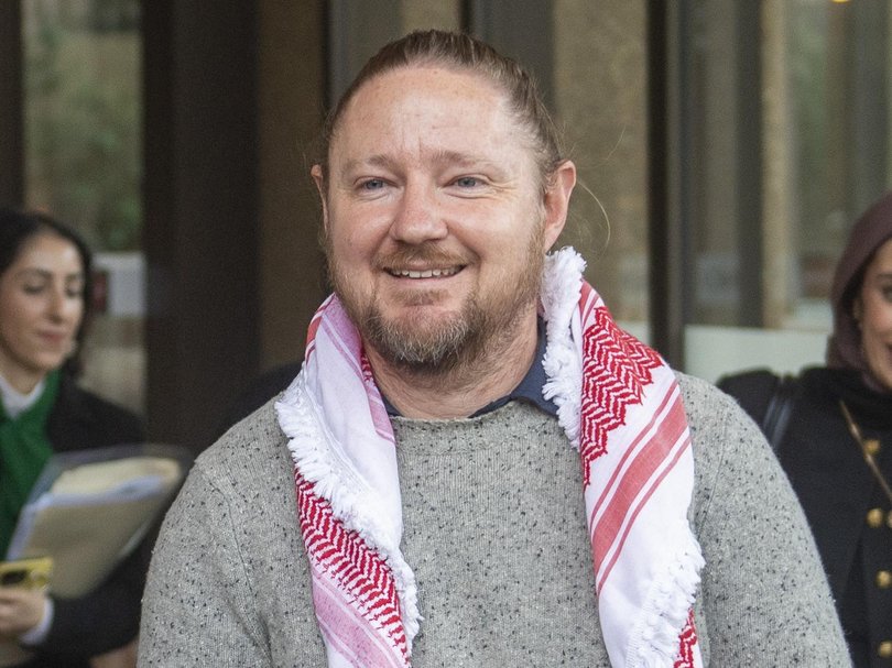 Joshua Lees of Palestine Action Group is among a group of activists challenging the protest ban brought in following the Bondi Beach terror attack. Picture: NewsWire / Jeremy Piper