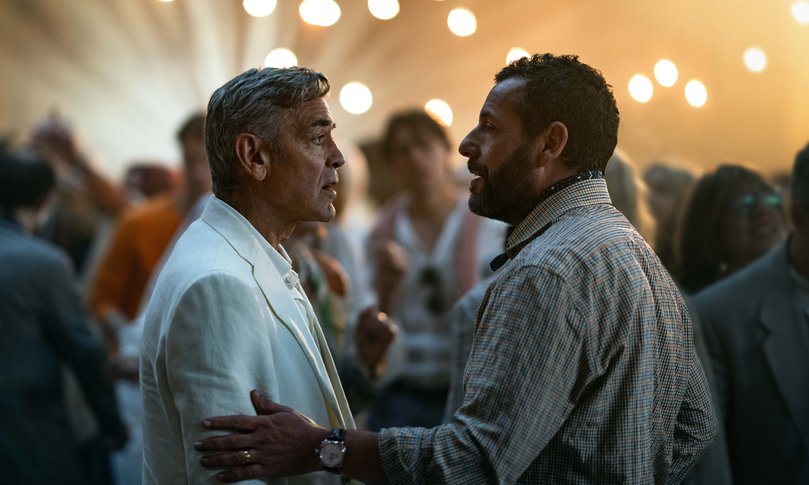 George Clooney and Adam Sandler in Jay Kelly.