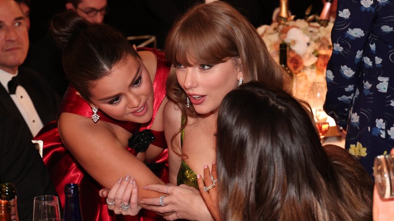 Selena Gomez and Taylor Swift at the 81st Golden Globe Awards held.