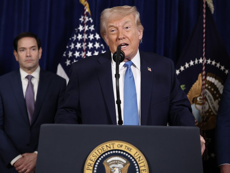 ‘We’re going to be taking oil’ from Venezuela and giving the proceed back, Donald Trump says.