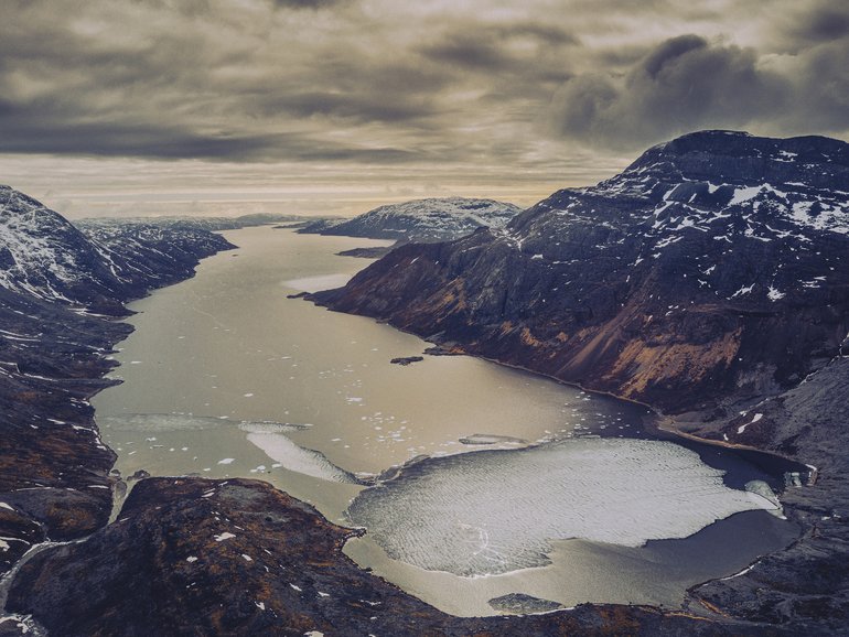 The Tanbreez rare earth minerals site rings a fjord, near Narsarsuaq, the gateway settlement to southern Greenland, on Monday, May 5, 2025. As ice melts due to climate change, Greenland’s reserves of rare earths, gold, and diamonds are expected to become more accessible. Photographer: Carsten Snejbjerg/Bloomberg Carsten Snejbjerg