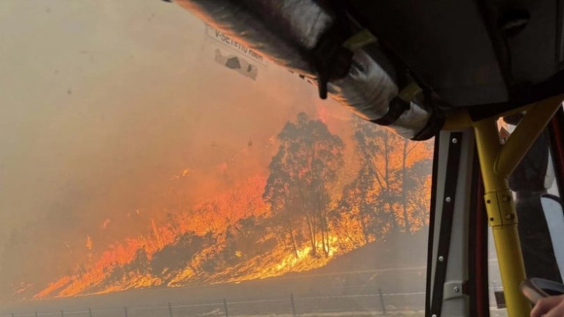 Bush ravage through in Harcourt, Victoria. Picture: Malmsbury Fire Brigade
