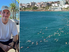 Sydney’s water polo community swims at Bondi Beach for injured cop Scott Dyson