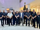WA firefighters flying to the Victoria fire zone were farewelled by DFES Commissioner Darren Klemm and Emergency Services Minister Paul Papalia.