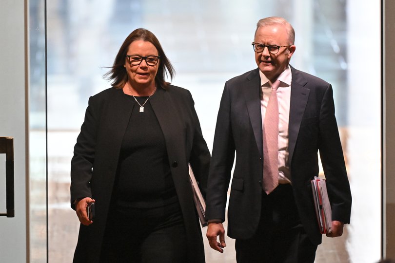 Minister for Resources Madeleine King and Prime Minister Anthony Albanese.