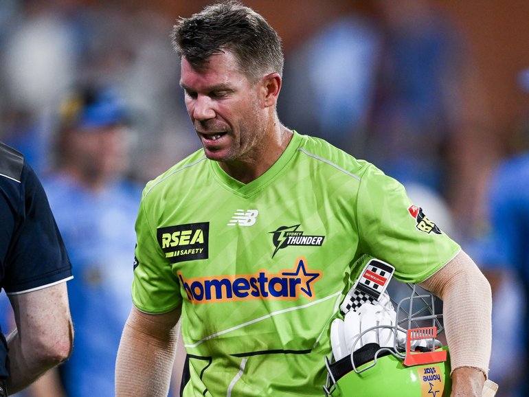 David Warner is struggling with a knee concern.