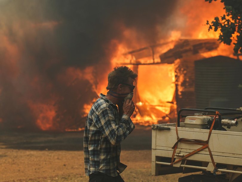 The bushfires have torn through at least 390,000 hectares of land. Picture: NewsWire/ Jason Edwards