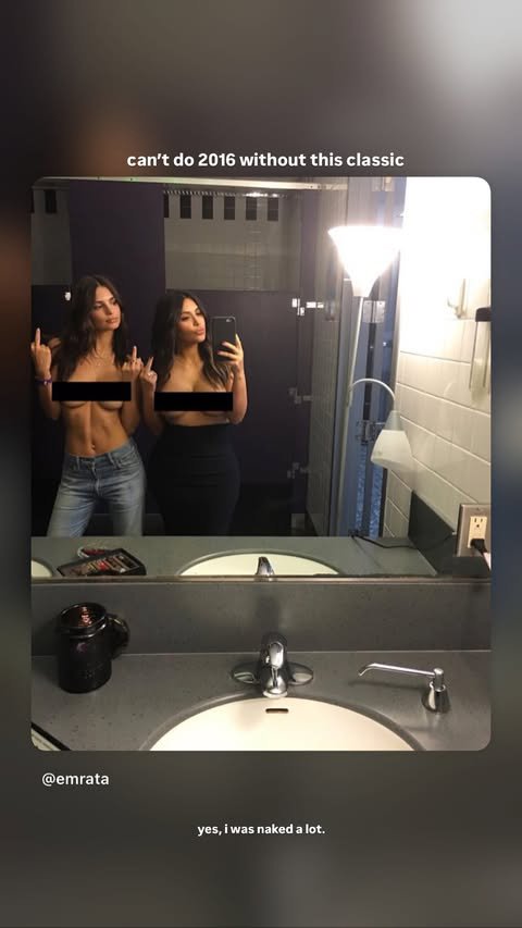 Emily Ratajkowski became well-known in 2016 for posting naked selfies.