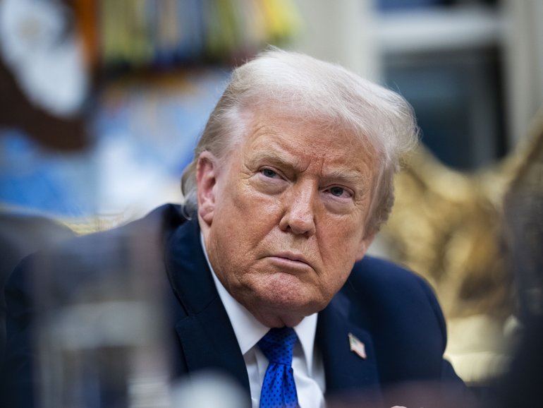 President Donald Trump during an interview with The New York Times in the Oval Office on Wednesday, Jan. 7, 2026. (Doug Mills/The New York Times)