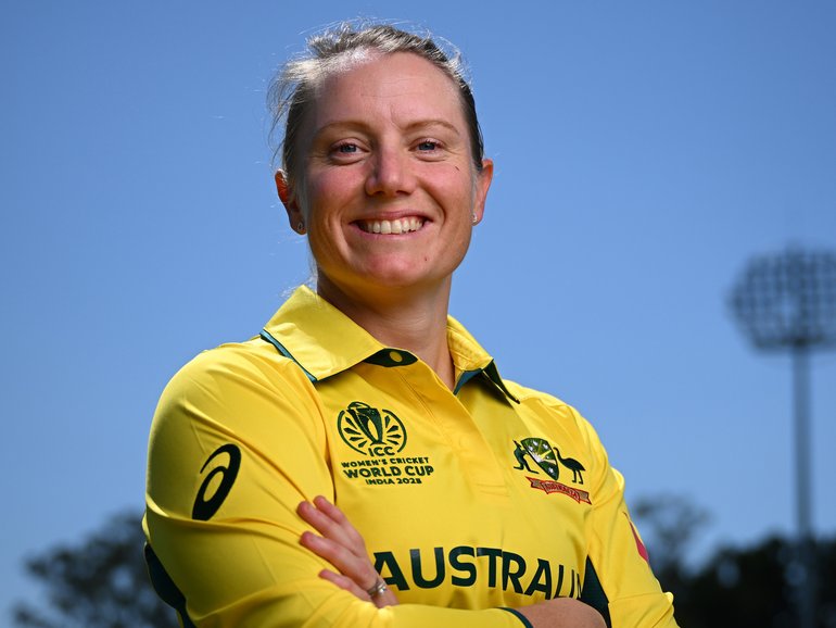 Alyssa Healy poses during a Cricket Australia Media Day at Allan Border Field on September 05, 2025.