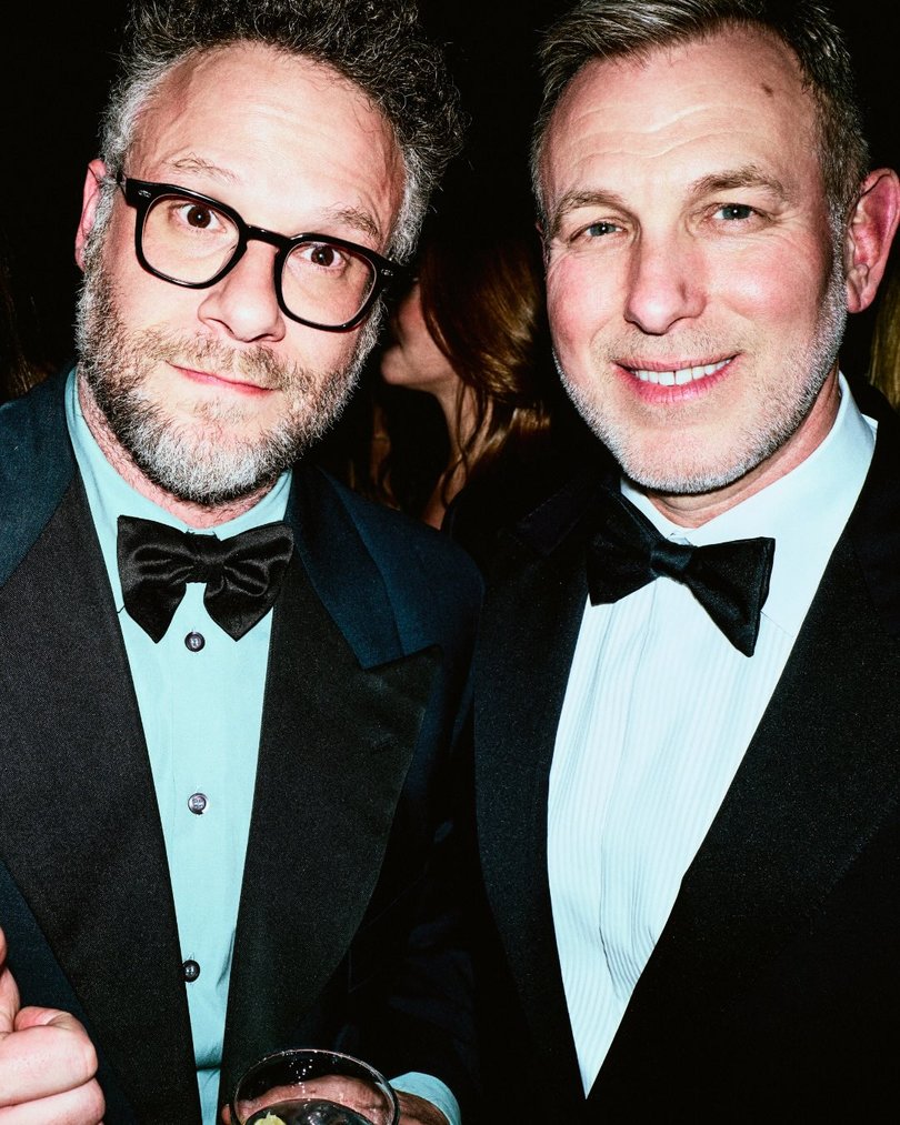 Seth Rogen and United Talent Agency CEO David Kramer attend Nikki Glaser’s afterparty. 