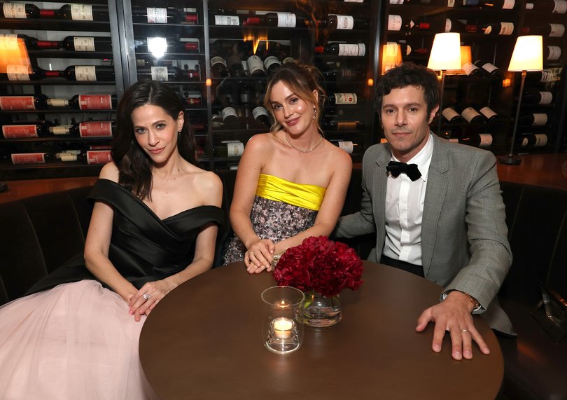 Cast of Nobody Wants This Jackie Tohn, Leighton Meester and Adam Brody attend Netflix’s afterparty.