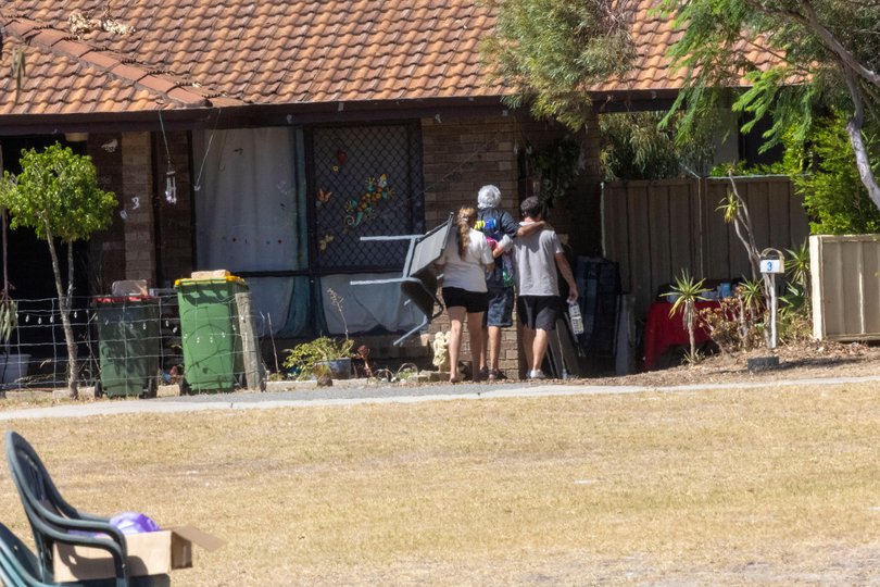 Residents returning to a property after police had searched it.