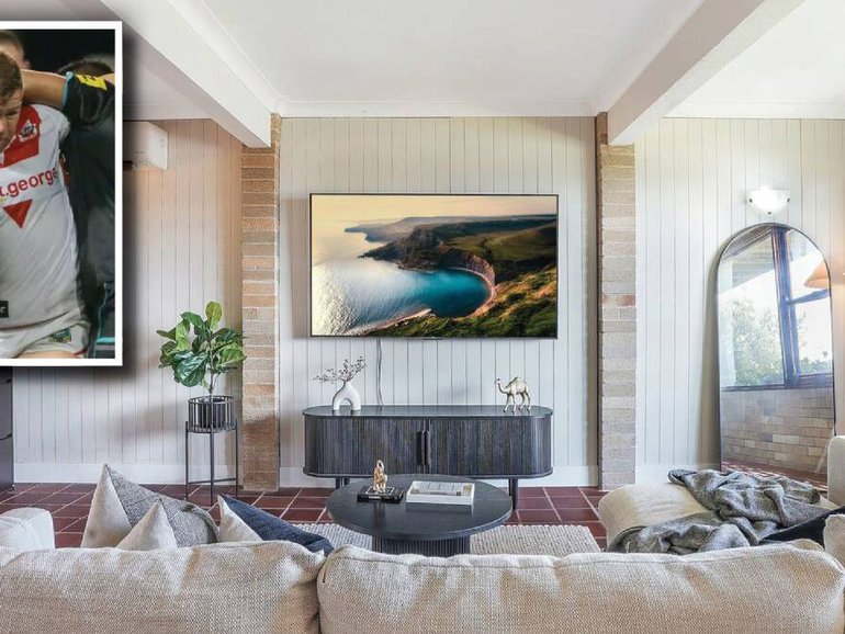 Trent Merrin (inset) has listed his Barrack Point home.