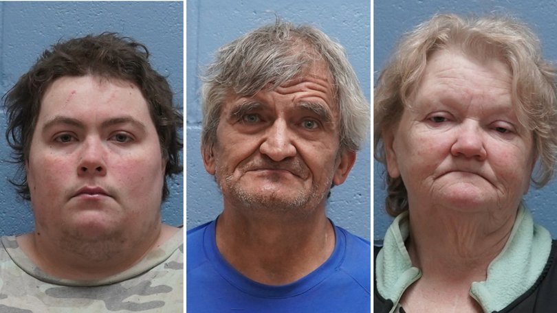 Tiffany Ann Sims, Curtis Dewayne Haralson and Patricia Ann Sims were arrested after 29 dead dogs were found in the backyard of a property they live at.