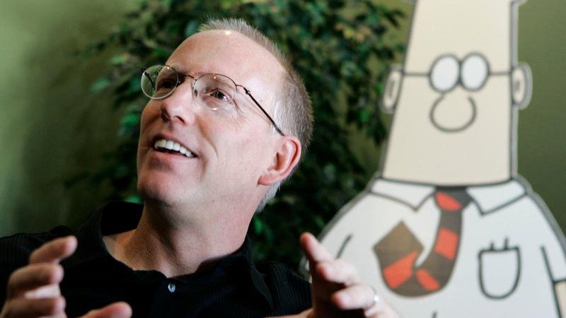Scott Adams, creator of the comic strip Dilbert, has died from prostate cancer at the age of 68. (AP PHOTO)