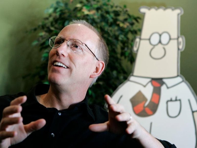 Scott Adams, creator of the comic strip Dilbert, has died from prostate cancer at the age of 68. (AP PHOTO)
