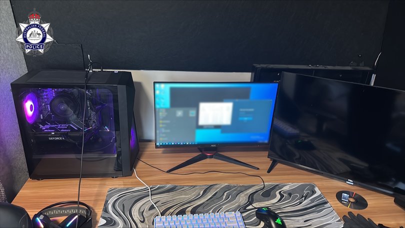 Police uncovered a sophisticated computer set up.