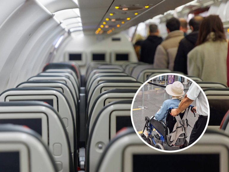 A man was arrested after he allegedly tried to bring his dead wife onto a flight.