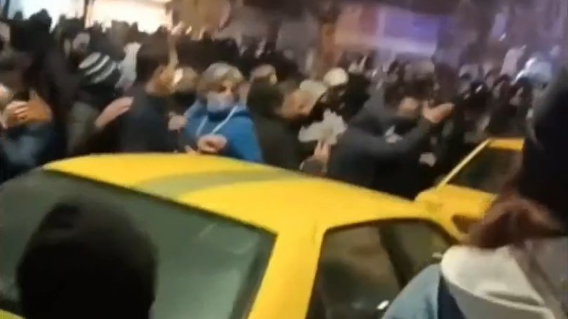 Thought to be the most recent video  out of Iran, protests in the street.