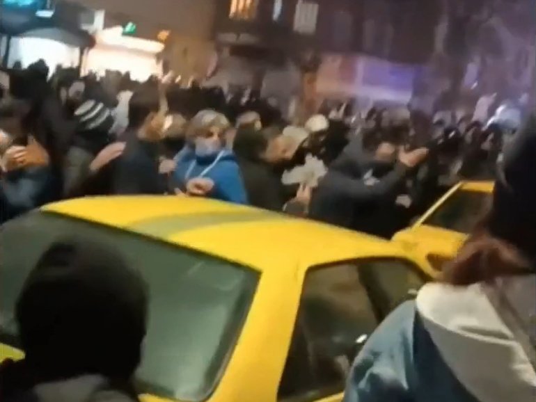 Thought to be the most recent video  out of Iran, protests in the street.