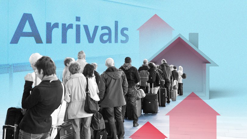 Big surges in house prices coincided with high immigration levels, with the exception of the pandemic. 