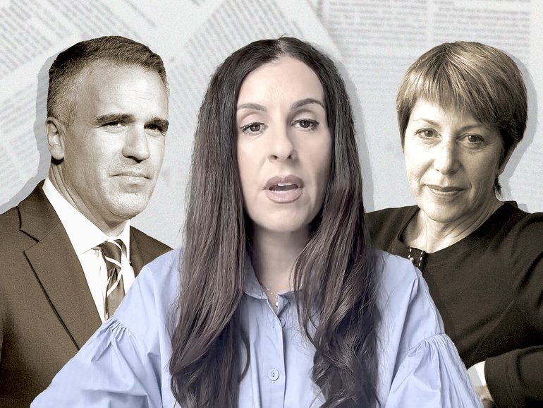 Peter Malinaskaus, Randa Abdel-Fattah and Louise Adler