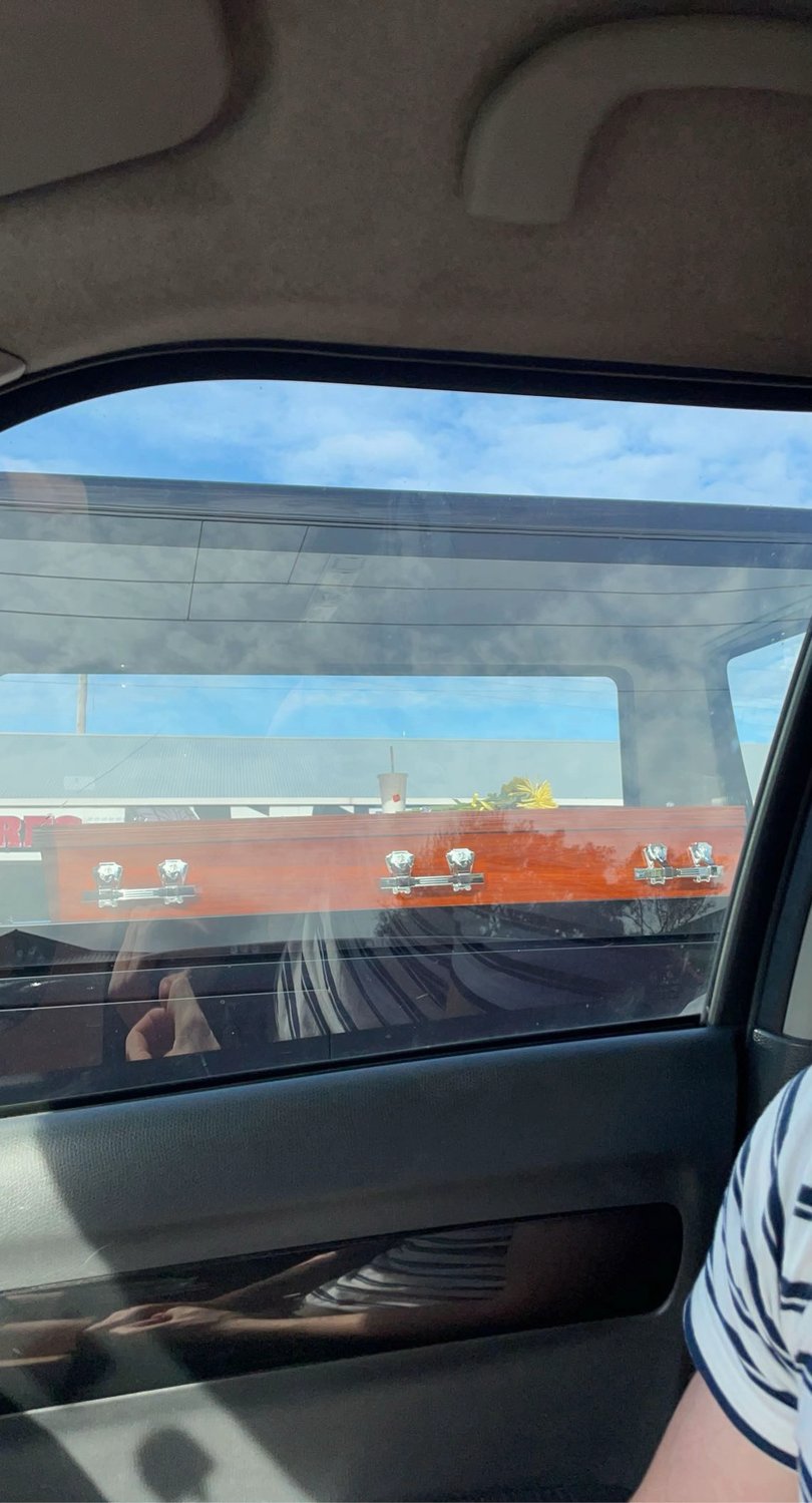 One commenter added to the discussion with a photo of a McDonald’s cup placed on top of a coffin in a hearse and said: “How about a maccas cup on a coffin...”