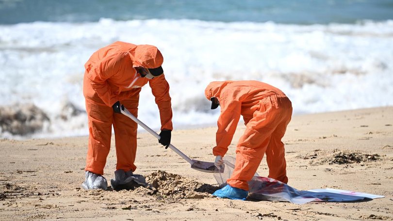 Some of Australia's most famous beaches became hazmat zones after the balls appeared. (Dan Himbrechts/AAP PHOTOS)