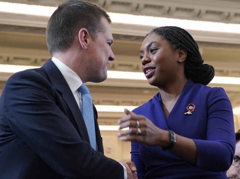 Robert Jenrick with Kemi Badenoch during the 2024 leadership contest.