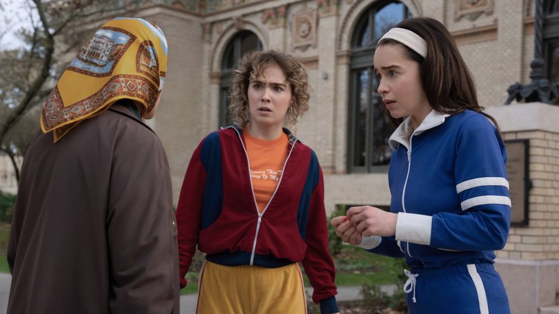 Haley Lu Richardson and Emilia Clarke in Ponies