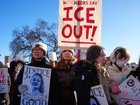 Protesters have gathered at the Minnesota State Capitol in response to the death of Renee Good. (AP PHOTO)