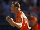 Perth Scorchers star Cooper Connolly celebrates a wicket against the Melbourne Stars.