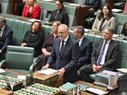 Parliament has returned early to pay respects to the Bondi victims and debate hate speech reforms. (Mick Tsikas/AAP PHOTOS)